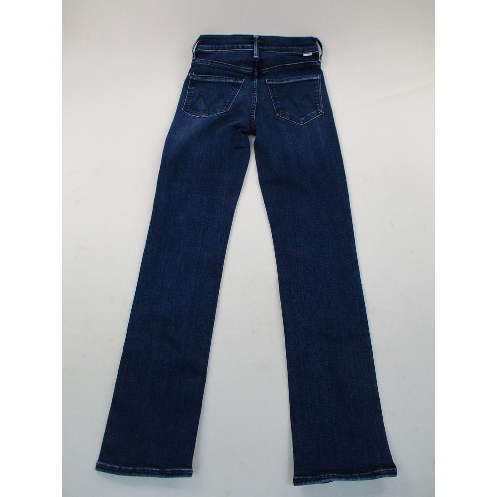 Mother High Waisted Rider Skimp Jeans in Catch Me If You Can Dark Blue Wash 26 - Picture 2 of 15